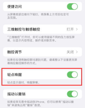 南岗苹果授权维修站分享iPhone轻点无法唤醒怎么办 